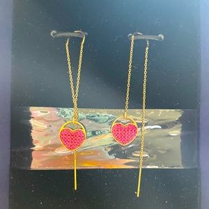 Swarovski heart shape earrings